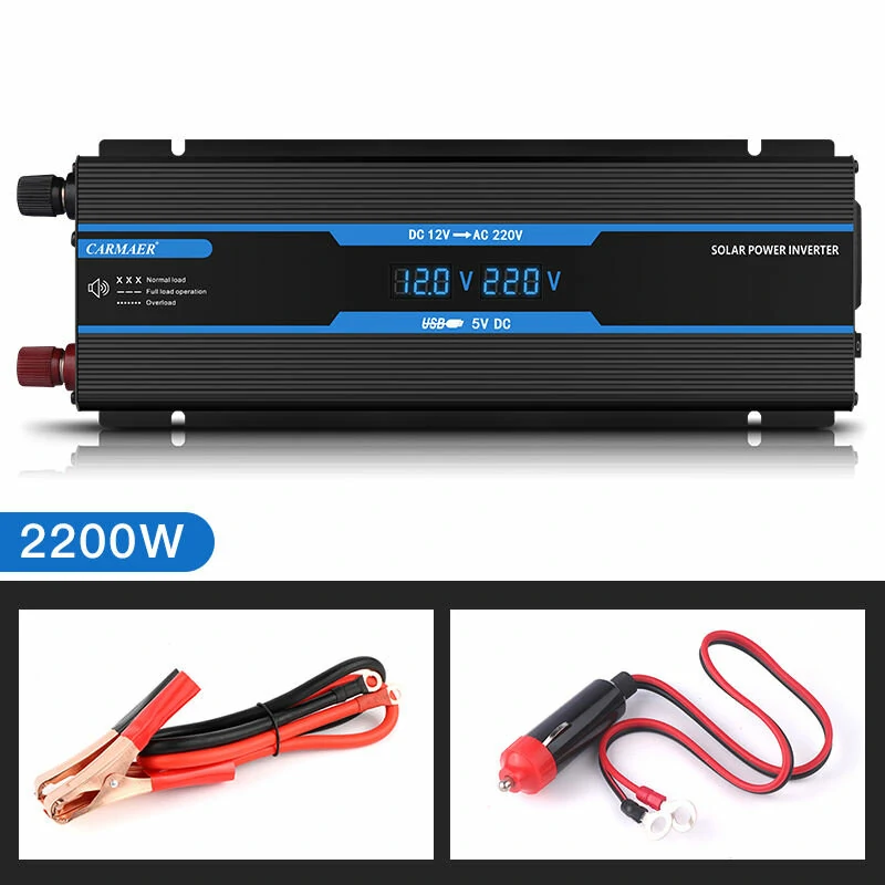 (image for) 350W Modified Sine Wave Inverter 12V DC To 220V DC Solar Power Inverter With Dual Digital Display