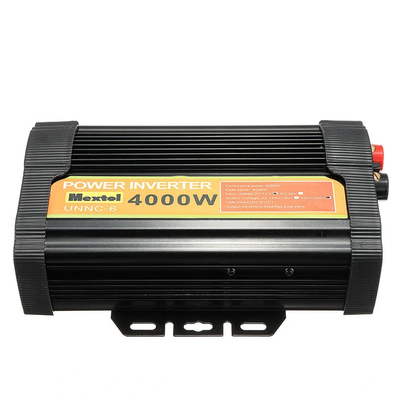 (image for) 4000W Peak Car Power Inverter DC 12V To AC 220V Dual USB Modified Sine Wave Transformer