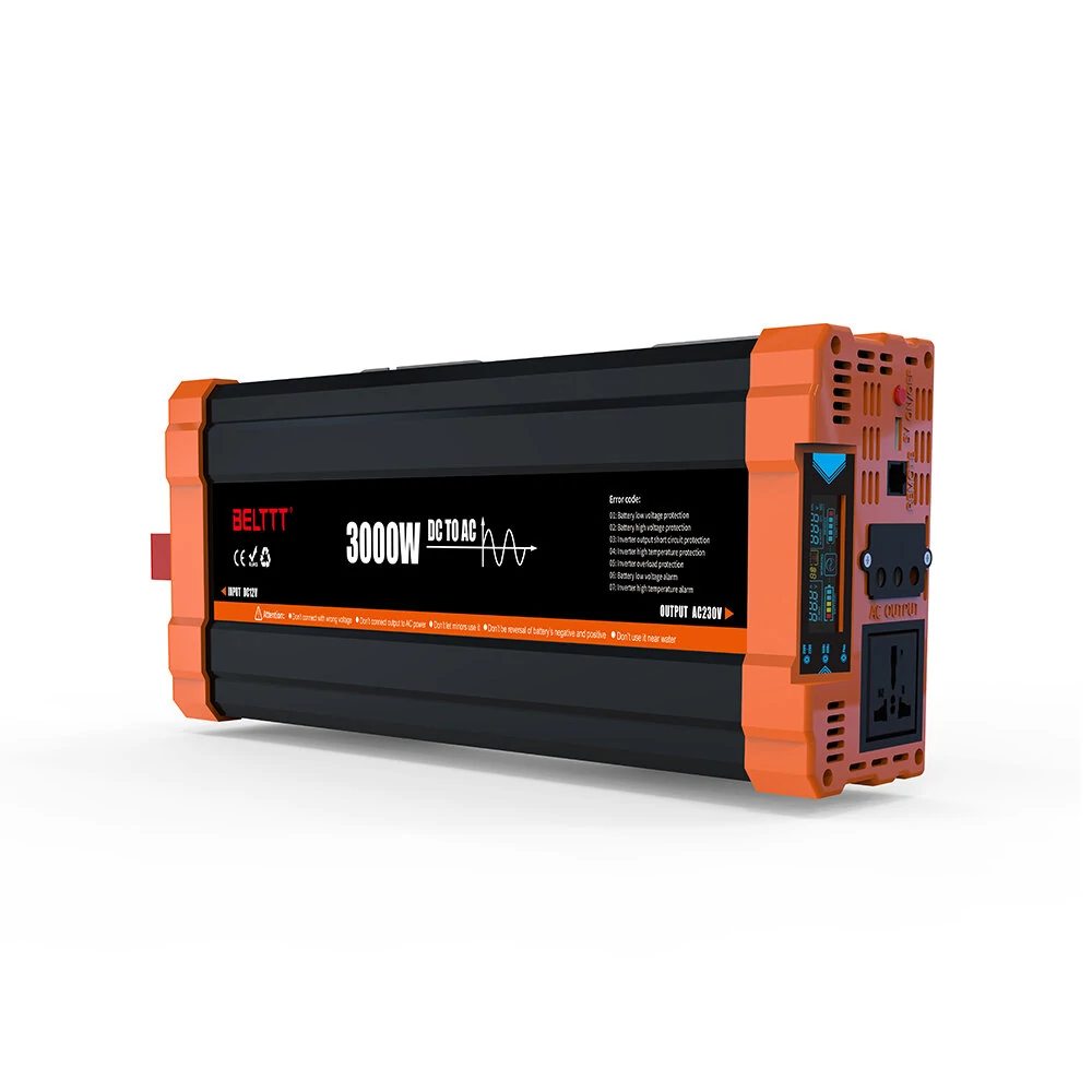 (image for) Car Power Inverter 12V DC To 220V AC Car Inverter Pure Sine Wave LCD USB Portable Inverter Pure Sine Wave